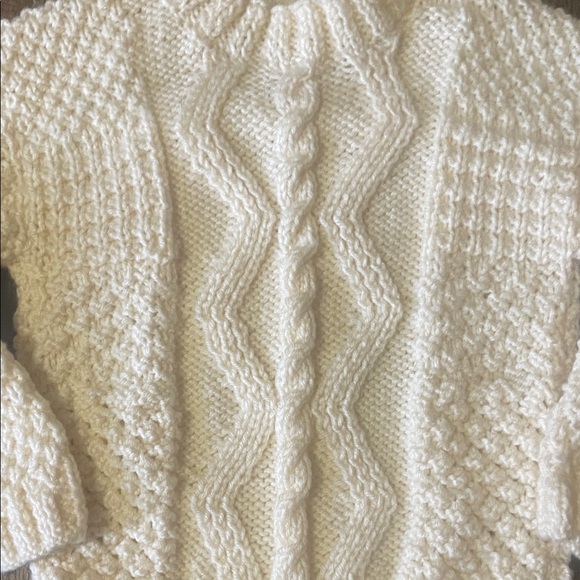 Kids Cream Cable Knit Sweater - Picture 2 of 8